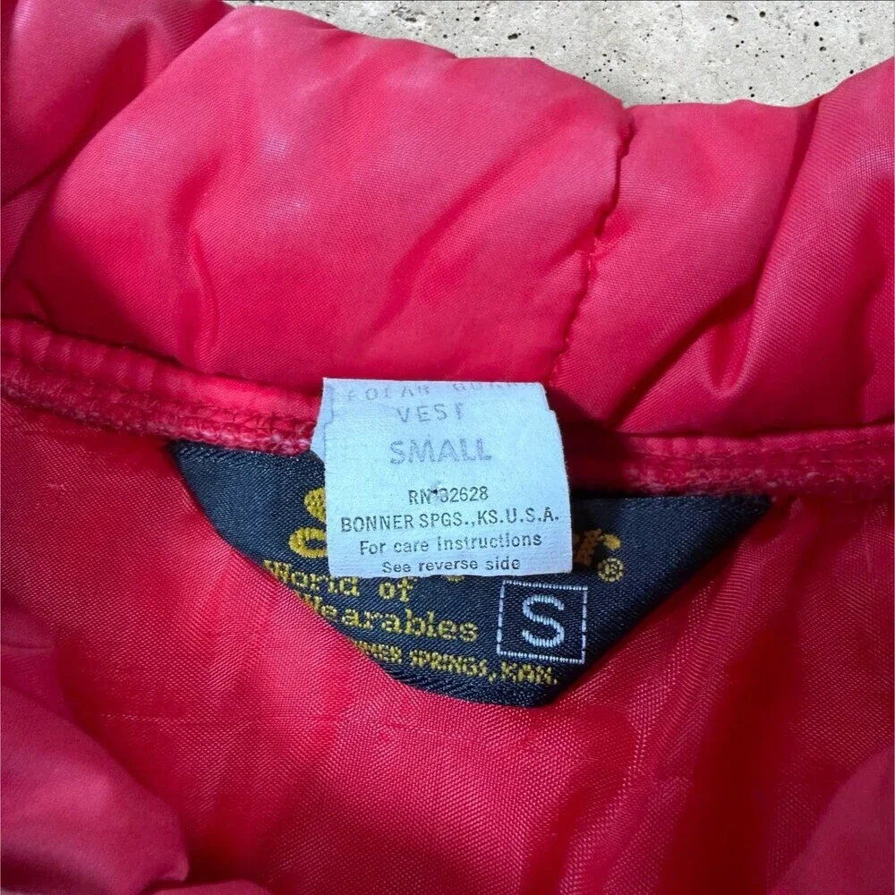 Vtg Swingster PolarGuard Puffer Vest Mens Small Red Nylon Snap Button USA